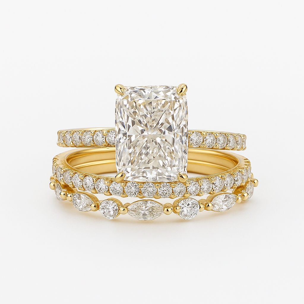 Jaily™ | Gold 3PC Wedding Ring Set