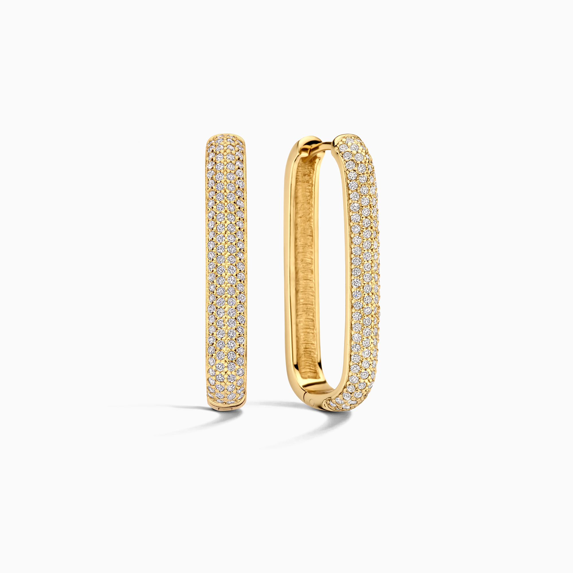 Icona™ | Gold Large Pave Hoop Earrings
