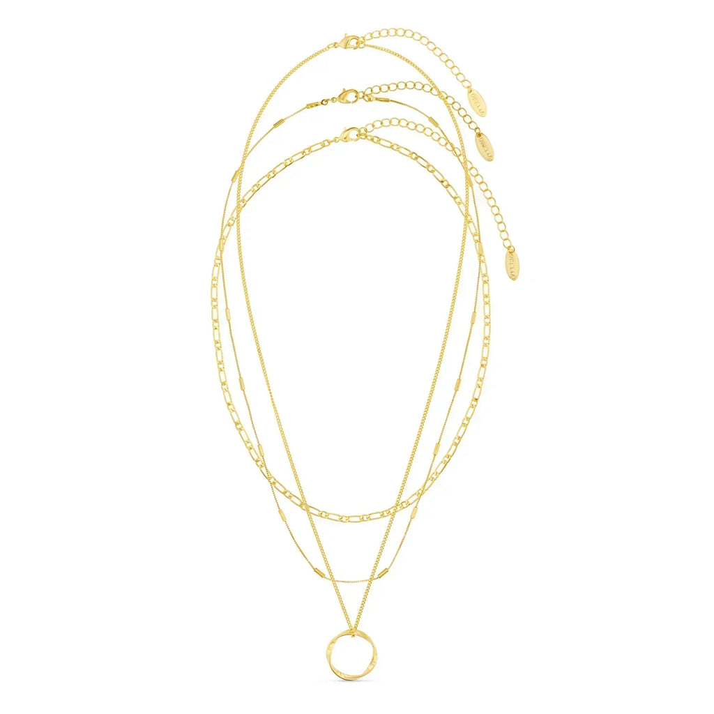 Circa™ | Gold Open Circle Three Row Necklace